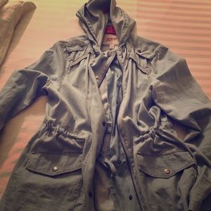 Lightweight jean duster with hood